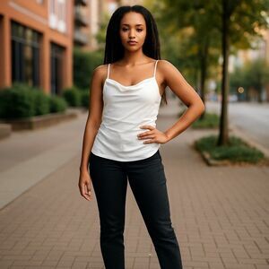 NEW Free People Intimately All Night Velvet Tank | Open Back Champagne | Medium